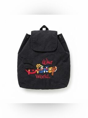 Disney Parks Authentic Original Walt Disney World Black Nylon Backpack